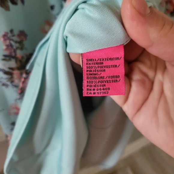 FINAL CLEARANCE Betsey Johnson Mint Blue Floral Dress NWT - Picture 6 of 8